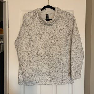 White and gray pullover